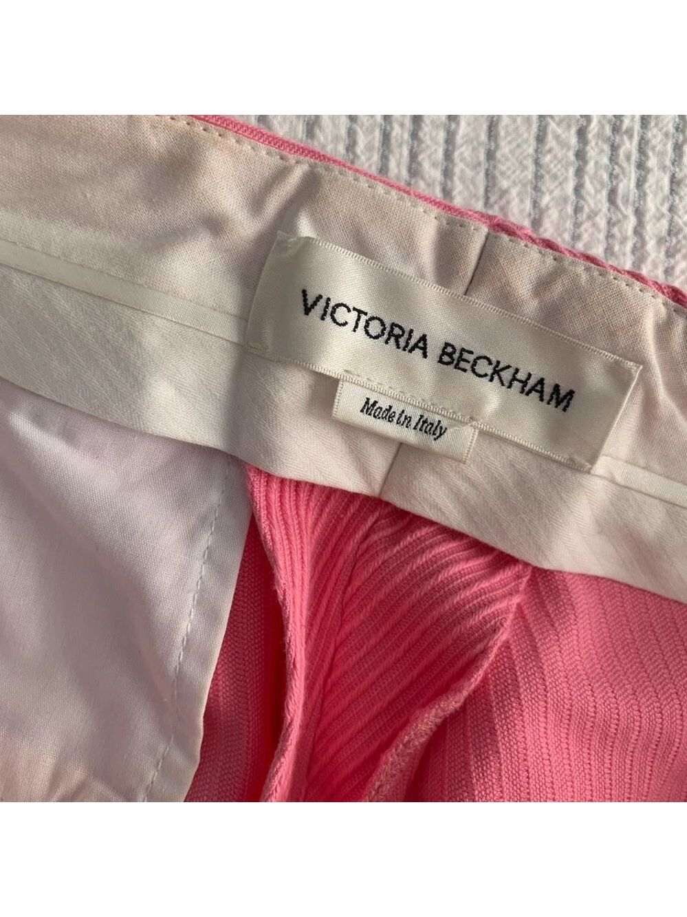 Victoria Beckham High-Waisted Slim Leg Trousers Pants Size 6 [Pink] - Picture 5 of 6